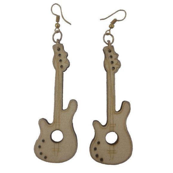 Hand Crafted Jewelry - Guitar Earrings